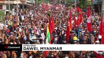 فيديو: مقتل العشرات من متظاهري ميانمار في أكبر حصيلة دموية منذ انقلاب فبراير