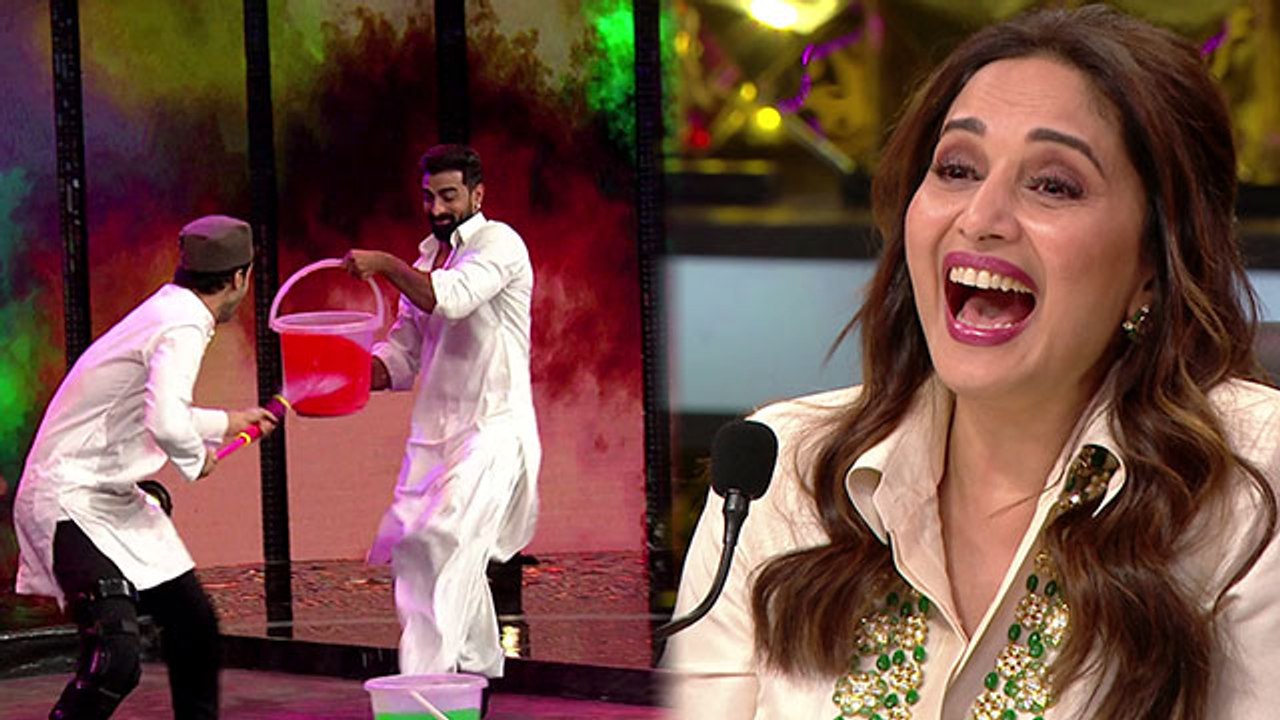 Dance Deewane Holi Special; Ragha Juyal, Dharmesh, Madhuri Dixit plays Holi|FilmiBeat