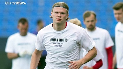 Norveçli futbolculardan Türkiye maçı öncesi Katar protestosu