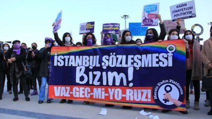 Mersin’de kadınların İstanbul Sözleşmesi tepkisi dinmiyor