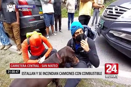 Carretera Central: incendio de camiones cisternas dejó un fallecido