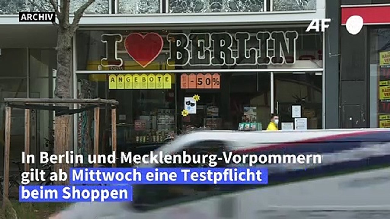 Berlin und Mecklenburg-Vorpommern beschließen Testpflicht für Shoppen und Friseur