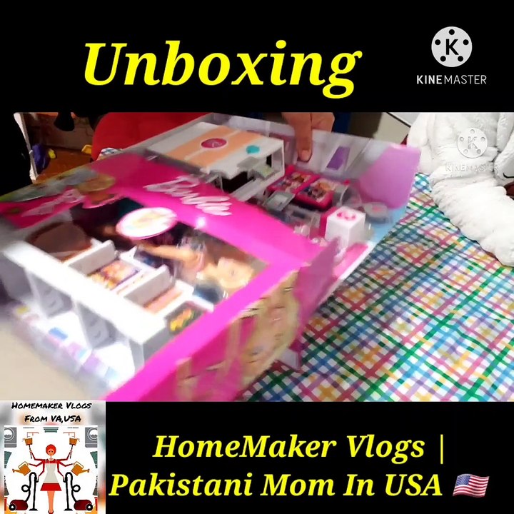 Barbie Supermarket Playset باربی Unboxing, Assembly & Review By HomeMaker Vlogs|Pakistani Mom In USA/Barbie/Doll/Toys