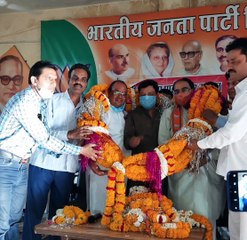 भाजपा जिला कार्यालय पर अल्पसंख्यक मोर्चा के प्रदेश अध्यक्ष का किया स्वागत