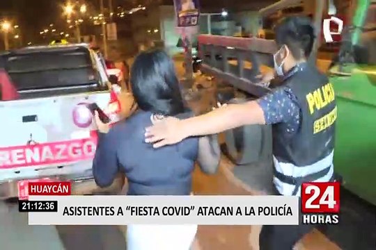 Huaycán: asistentes de fiesta Covid golpearon a policías y serenos en plena intervención