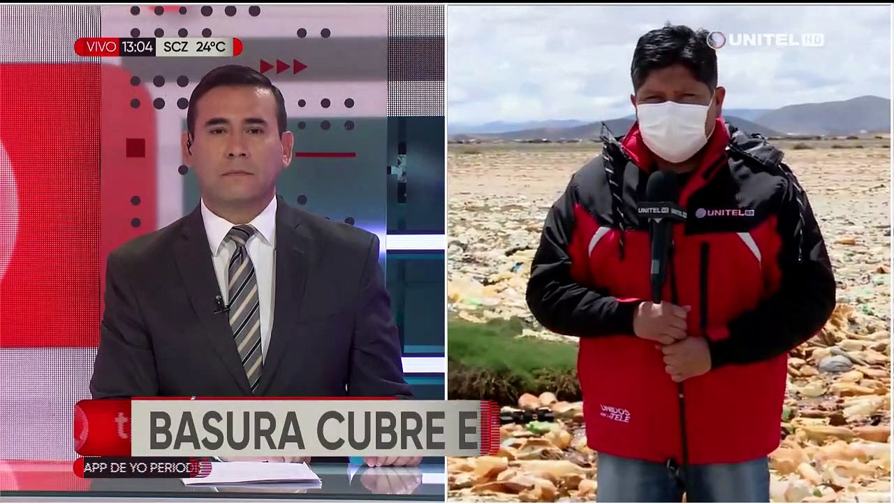 Cubierto de plástico y basura, así se encuentra el Lago Uru Uru de Oruro