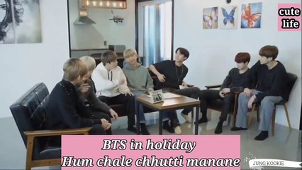 BTS in holiday// Hindi dubbing// dalbang drama// funny comedy drama