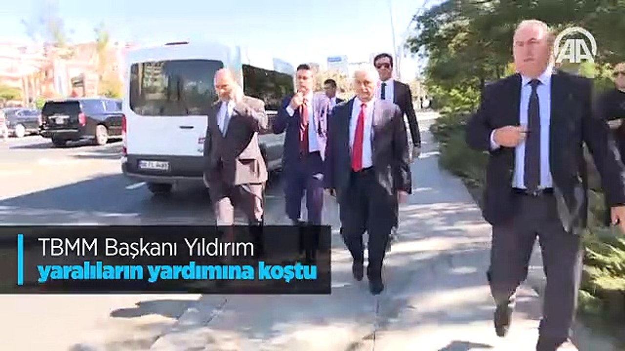 TBMM Başkanı Yıldırım yaralıların yardımına koştu