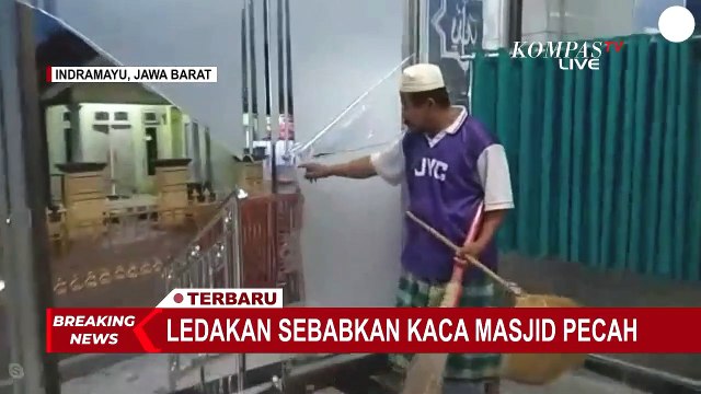 Kebakaran Kilang Minyak Pertamina di Balongan Sebabkan Kaca Masjid Dekat Lokasi Pecah