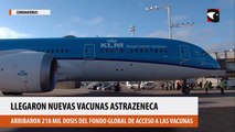Llegó al país esta mañana el avión con las vacunas AstraZeneca del fondo Covax, que impulsa la OMS