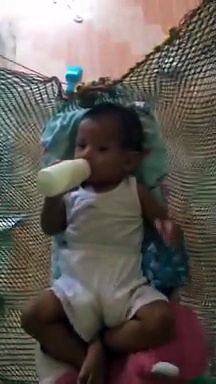 Baby drinking milk