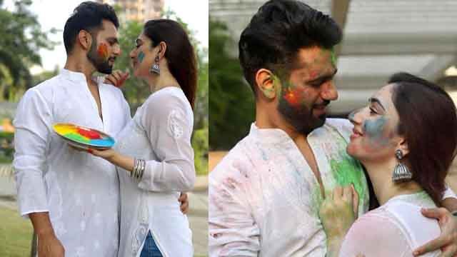 Rahul Vaidya ने Disha Parmar को Holi पर किया ऐसे Kiss; Check Out | FilmiBeat