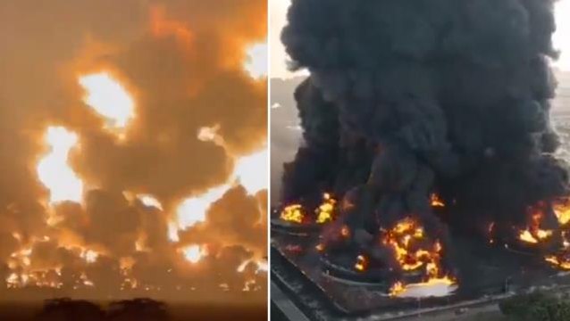 Endonezya'da petrol rafinerisinde patlama! Alevler gökyüzünü kapladı, 5'i ağır 20 kişi yaralandı