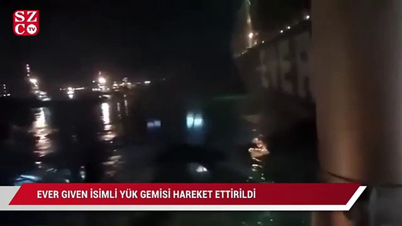 Ever Given isimli yük gemisi hareket ettirildi