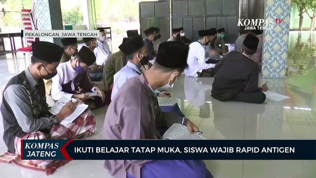 Ikuti Belajar Tatap Muka, Siswa Wajib Rapid Antigen