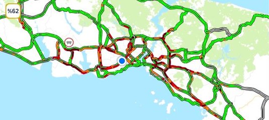 Mega kent, yeni haftaya trafik yoğunluğu ile başladı