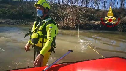 Potenza - Trattore finisce in un torrente (28.03.21)