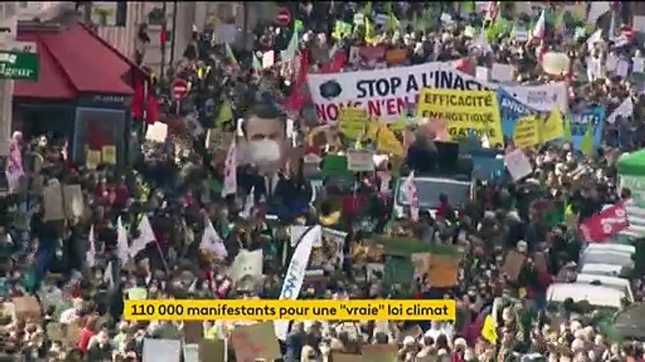 Climat : des dizaines de milliers de manifestants demandent une "vraie" loi