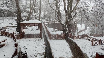 Sason'da seyirlik kar manzarası