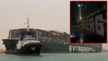 Süveyş Kanalı'nı tıkayan dev gemi 7. günde yüzdürüldü! Kurtarılma anına ilişkin görüntüler ortaya çıktı
