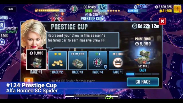 #124 CSR Racing 2 | Prestige Cup | Alfa Romeo 8C Spider
