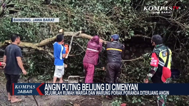 Detik-Detik Puting Beliung Menerjang Mekar Saluyu
