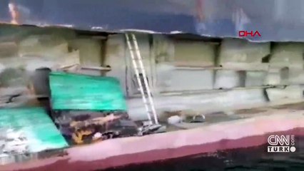 Ambarlı'da gemi iskeleye çarptı