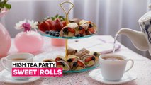 High tea party: Sweet rolls