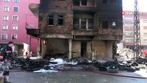 Lastik dükkanında korkutan yangın: Alevler metrelerce yükseğe çıktı