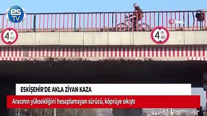 Eskişehir'de akla ziyan kaza