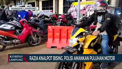 Puluhan Sepeda Motor Berknalpot Bising Dirazia Petugas