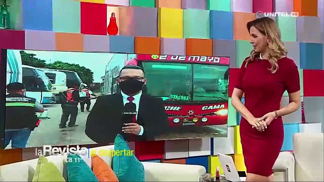 Realizan control en la llegada de buses que llegan desde la frontera a Santa Cruz