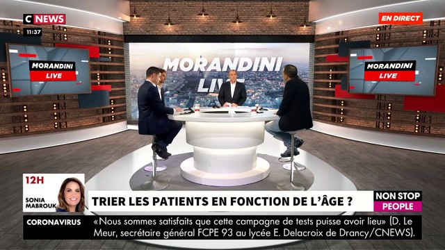 Un médecin urgentiste tire le signal d’alarme dans Morandini Live : Nous allons être obligés de faire le tri des patients dès 60 ans et non pas 75 ou 80 ans si rien n’est fait dans les prochains jours - VIDEO