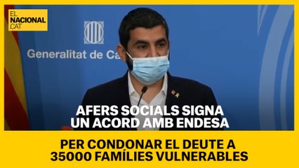 Afers socials signa un acord amb Endesa per condonar el deute de 35000 famílies vulnerables