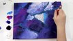 (13) Easy Abstract Night Sky Acrylic Painting / Acrylic Painting Tutorial