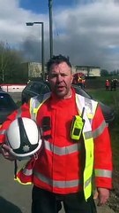 Group Commander Dave Lynch provides an update from the scene of the fire in Wimblington