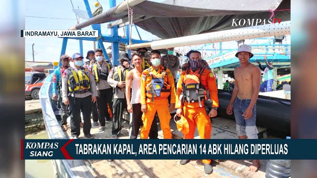 Hari ke-5 Pencarian 14 ABK Korban Tabrakan Kapal di Perairan Indramayu