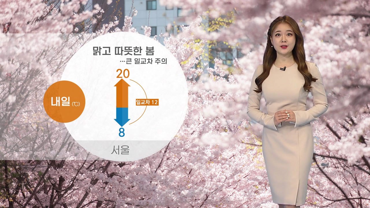 [날씨] 내일 맑고 따뜻한 봄...큰 일교차 주의 / YTN