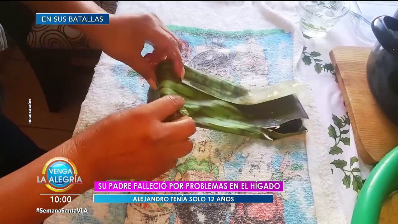 Con 12 años, Alejandro Tomassi vendía tamales para ayudar a su mamá en los gastos.| Venga La Alegría