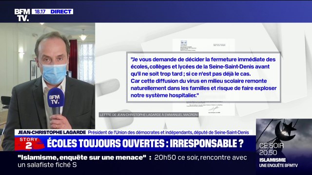 Jean-Christophe Lagarde, président de l'UDI: L' école est en train de devenir un accélérateur de la propagation du virus