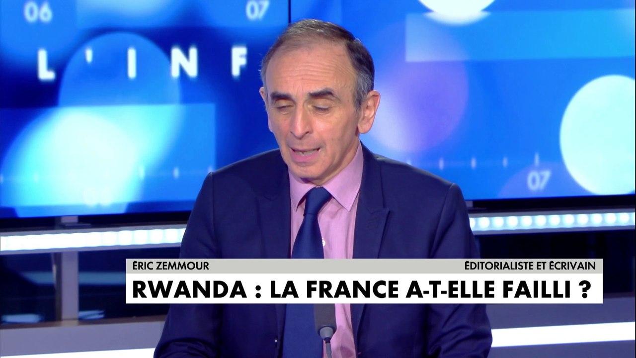 Éric Zemmour sur le rapport traitant du rôle de la France dans le génocide rwandais: «Il y a une différence entre la morale et les relations internationales»