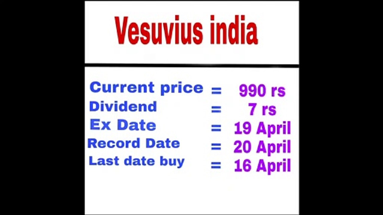 Dividend Announcement March April May
