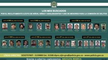 Cartel de los más buscados por reclutamiento de menores en Colombia