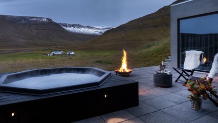 This Stunning Vacation Home in Iceland Has a Hot Tub for Taking in Sweeping Mountain Views