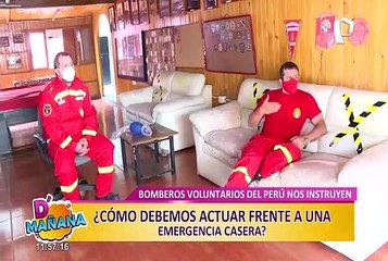 D´Mañana: Bomberos nos enseñan cómo debemos actuar ante una emergencia casera