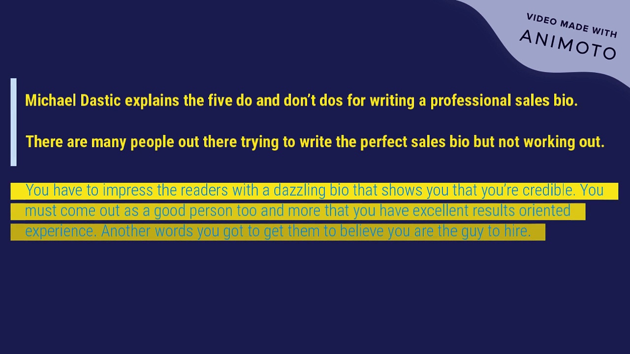 Mike Dastic How to be a good salesman?