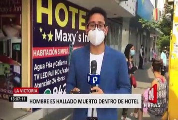 Hombre es hallado muerto dentro de hotel en La Victoria