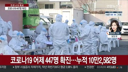 코로나19 신규확진 447명…하루만에 다시 400명대