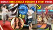 Disha Patani Lifts Super Heavy Weights, Performs Stunts | All Workout Videos
