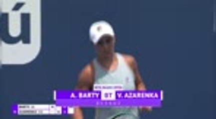 Download Video: Barty makes Miami last eight after Azarenka battle